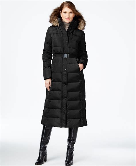 michael kors long black coat womens|michael kors outlet jackets.